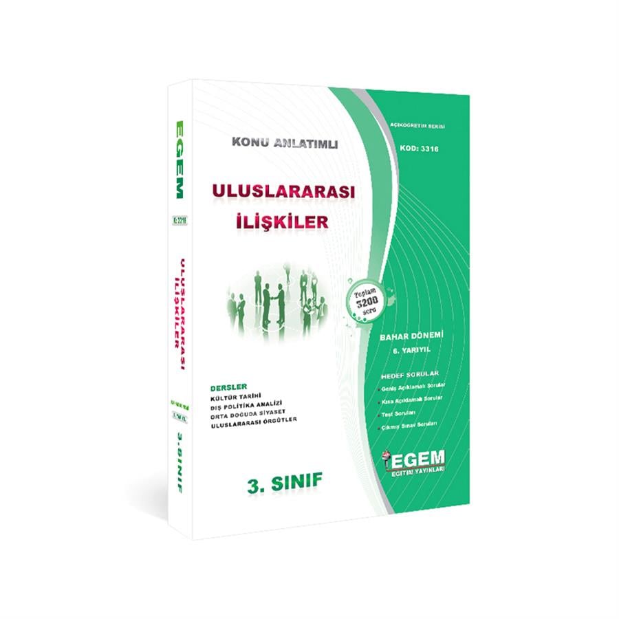 AÖF 3. SINIF ULUSLARARASI İLİŞKİLER BAHAR DÖNEMİ 6. YARIYIL KONU ANLATIMLI SORU BANKASI