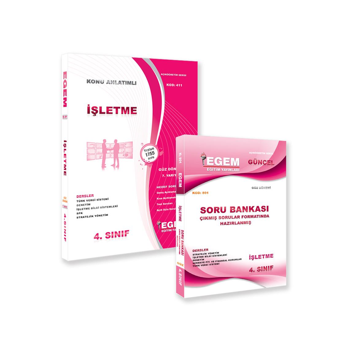 AÖF 4. SINIF İŞLETME GÜZ DÖNEMİ KONU ANLATIMLI SORU BANKASI VE TEST SORU BANKASI