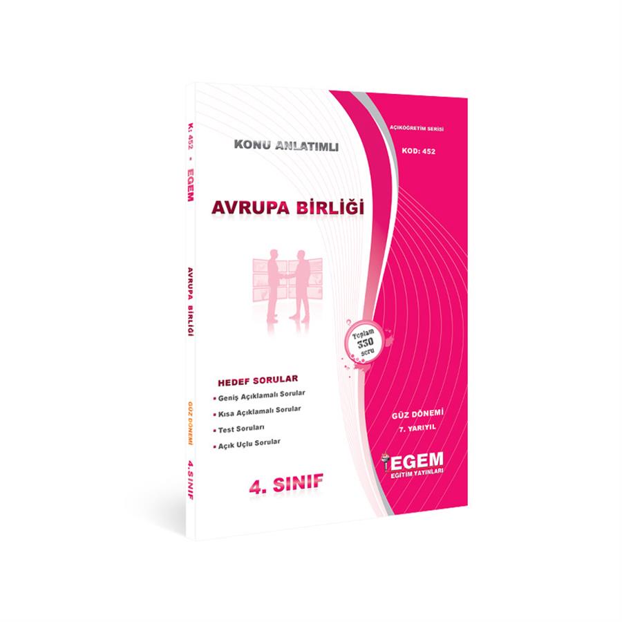 AÖF 4. SINIF AVRUPA BİRLİĞİ GÜZ DÖNEMİ 7. YARIYIL KONU ANLATIMLI SORU BANKASI