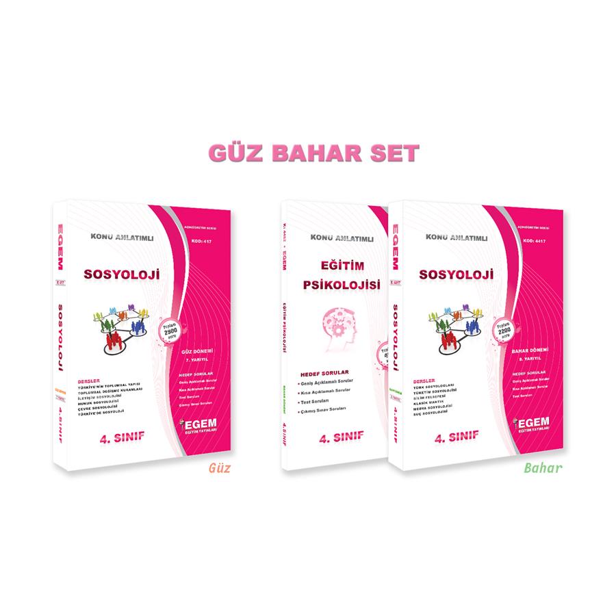 AÖF 4. SINIF SOSYOLOJİ GÜZ VE BAHAR DÖNEMİ 7. VE 8. YARIYIL KONU ANLATIMLI SORU BANKASI (SET)