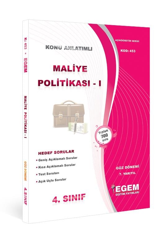 AÖF Maliye Politikası I Konu Anlatımlı Soru Bankası