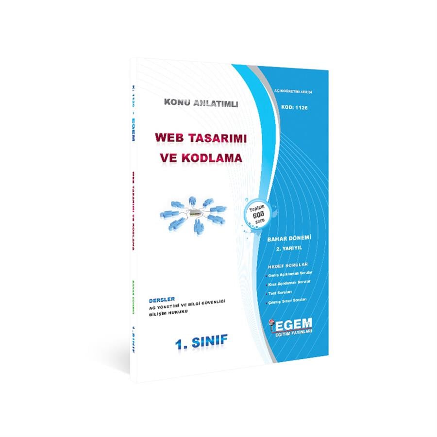 AÖF 1. SINIF WEB TASARIMI VE KODLAMA BAHAR DÖNEMİ KONU ANLATIMLI SORU BANKASI 