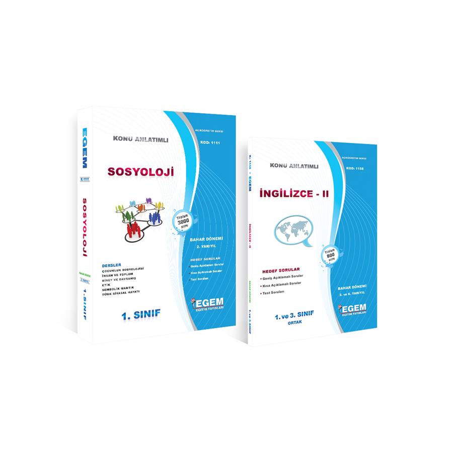 AÖF 1. SINIF SOSYOLOJİ BAHAR DÖNEMİ KONU ANLATIMLI SORU BANKASI VE İNGİLİZCE II