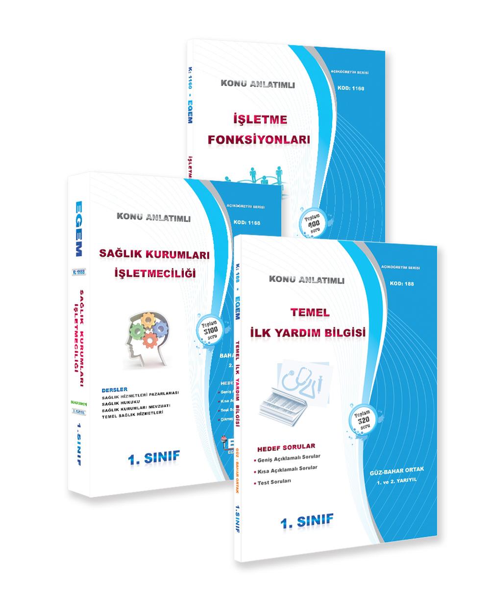 AÖF 1. SINIF SAĞLIK KURUMLARI İŞLETMECİLİĞİ BAHAR DÖNEMİ KONU ANLATIMLI SORU BANKASI (İNGİLİZCESİZ)