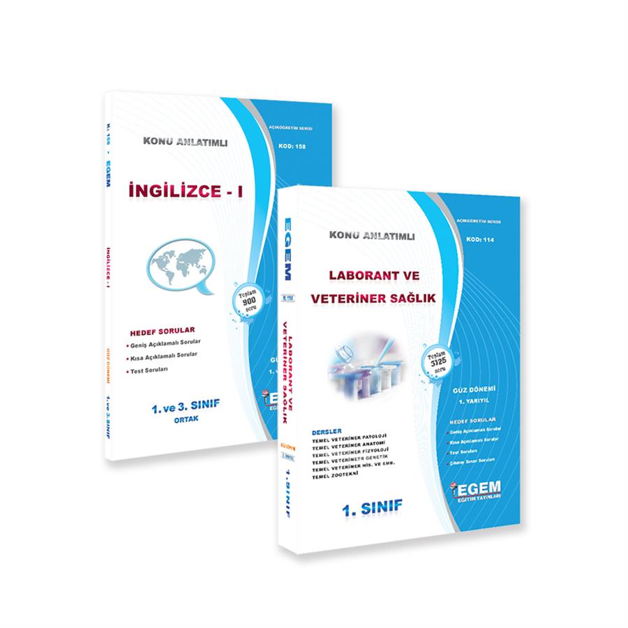 AÖF 1. SINIF LABORANT VE VETERİNER SAĞLIK GÜZ DÖNEMİ KONU ANLATIMLI SORU BANKASI VE İNGİLİZCE I