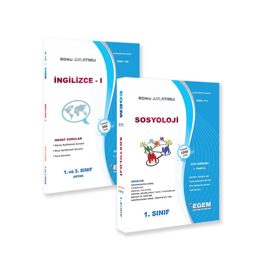 AÖF 1. SINIF SOSYOLOJİ GÜZ DÖNEMİ KONU ANLATIMLI SORU BANKASI VE İNGİLİZCE I