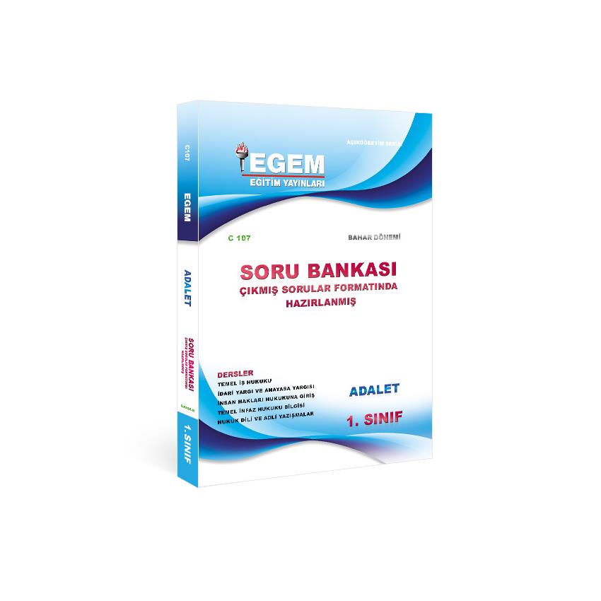 AÖF 1. SINIF ADALET BAHAR DÖNEMİ 2. YARIYIL SORU BANKASI