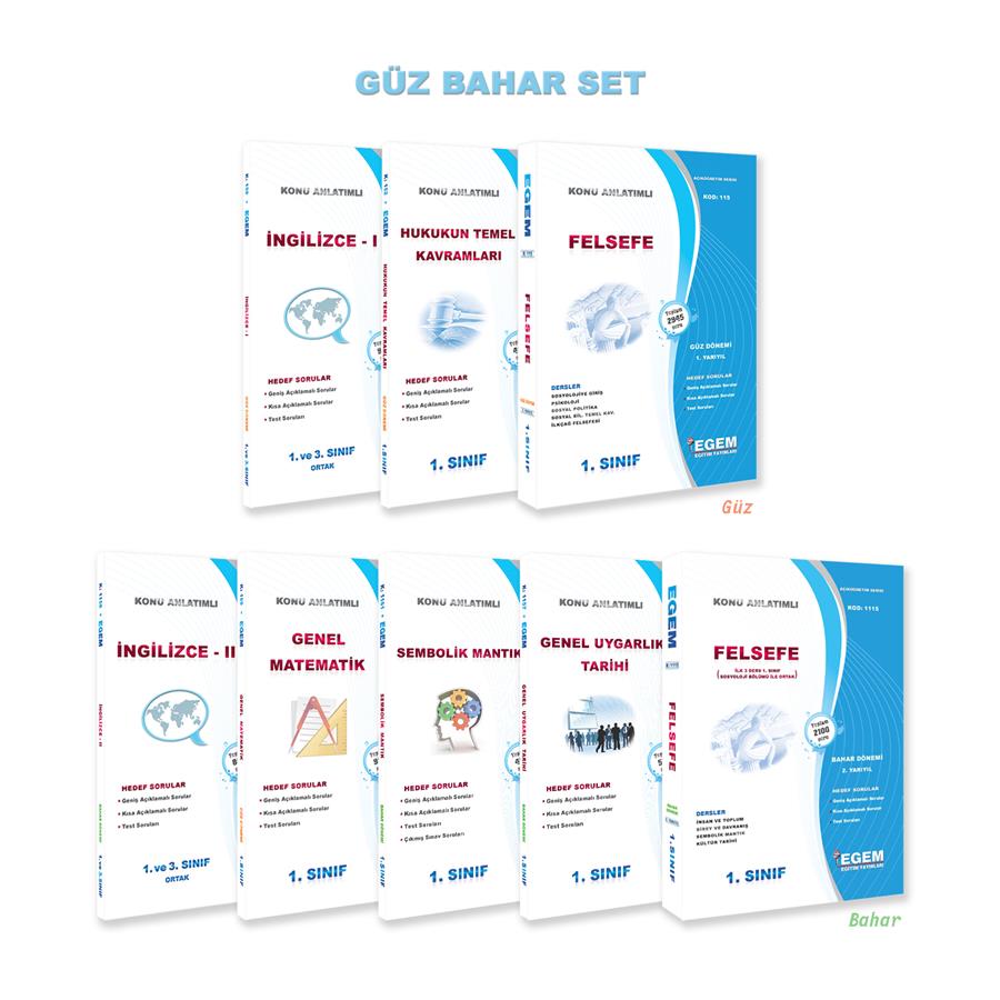 AÖF 1. SINIF FELSEFE GÜZ VE BAHAR DÖNEMİ 1. VE 2. YARIYIL KONU ANLATIMLI SORU BANKASI (SET)
