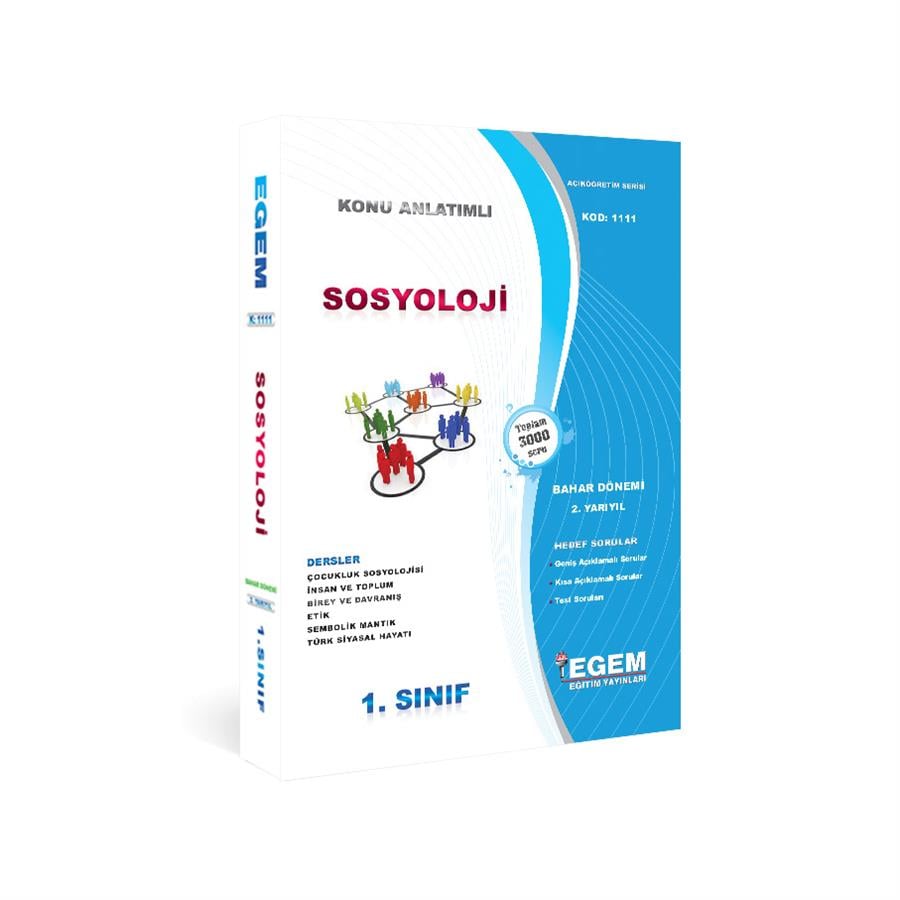 AÖF 1. SINIF SOSYOLOJİ BAHAR DÖNEMİ 2. YARIYIL KONU ANLATIMLI SORU BANKASI (SET)