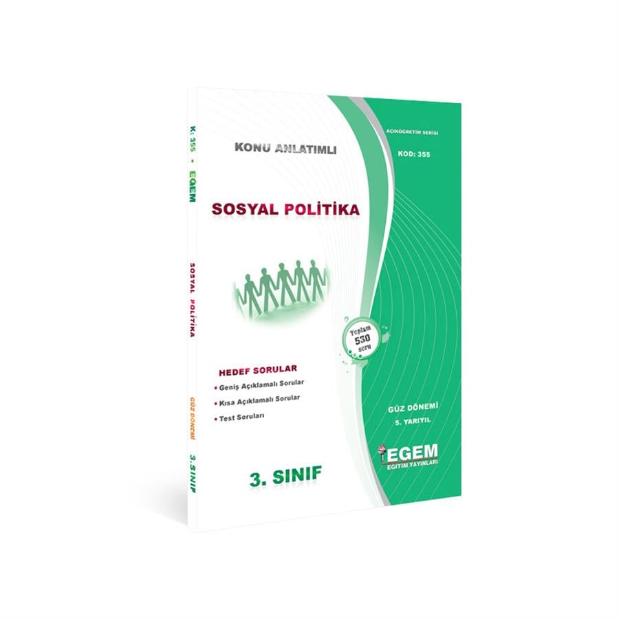 AÖF 1. VE 3. SINIF SOSYAL POLİTİKA GÜZ DÖNEMİ 1. VE 5. YARIYIL KONU ANLATIMLI SORU BANKASI