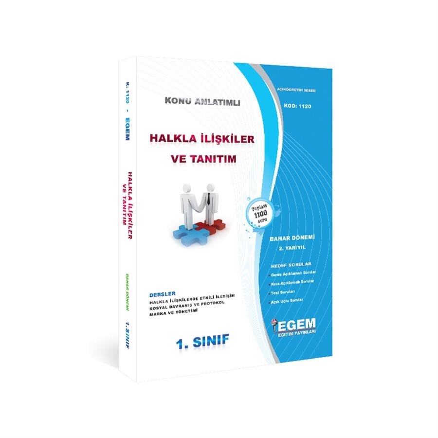 AÖF 1.SINIF HALKLA İLİŞKİLER VE TANITIM BAHAR DÖNEMİ 2. YARIYIL  KONU ANLATIMLI SORU BANKASI