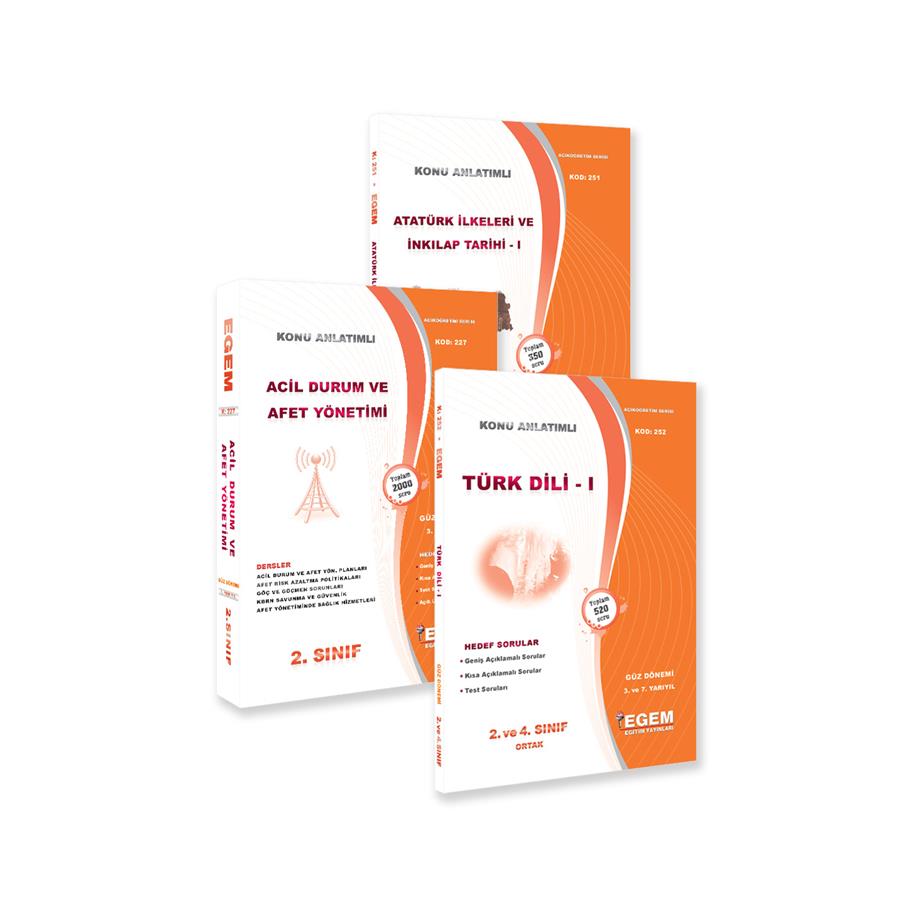 AÖF 2. SINIF ACİL DURUM VE AFET YÖNETİMİ KONU ANLATIMLI SORU BANKASI / İNKILAP TARİHİ VE TÜRK DİLİ 