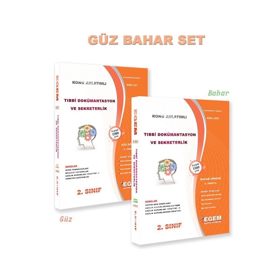 AÖF 2. SINIF TIBBİ DOKÜMANTASYON VE SEKRETERLİK GÜZ VE BAHAR DÖNEMİ KONU ANLATIMLI SORU BANKASI