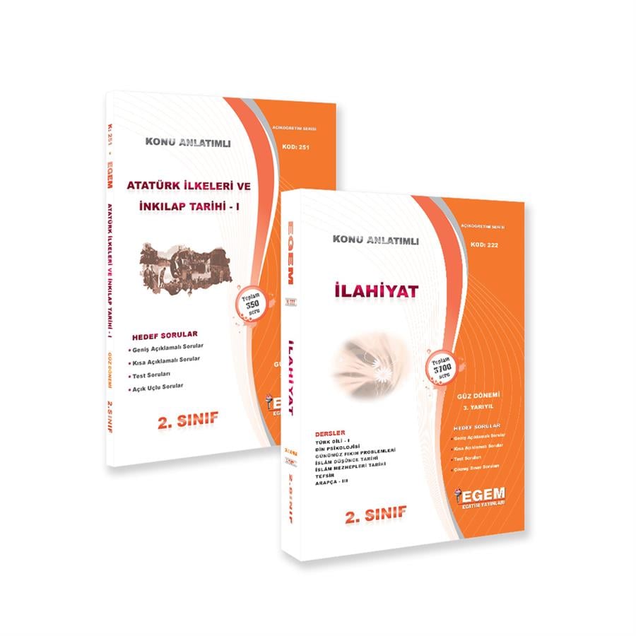 AÖF 2. SINIF İLAHİYAT KONU ANLATIMLI SORU BANKASI VE İNKILAP TARİHİ 