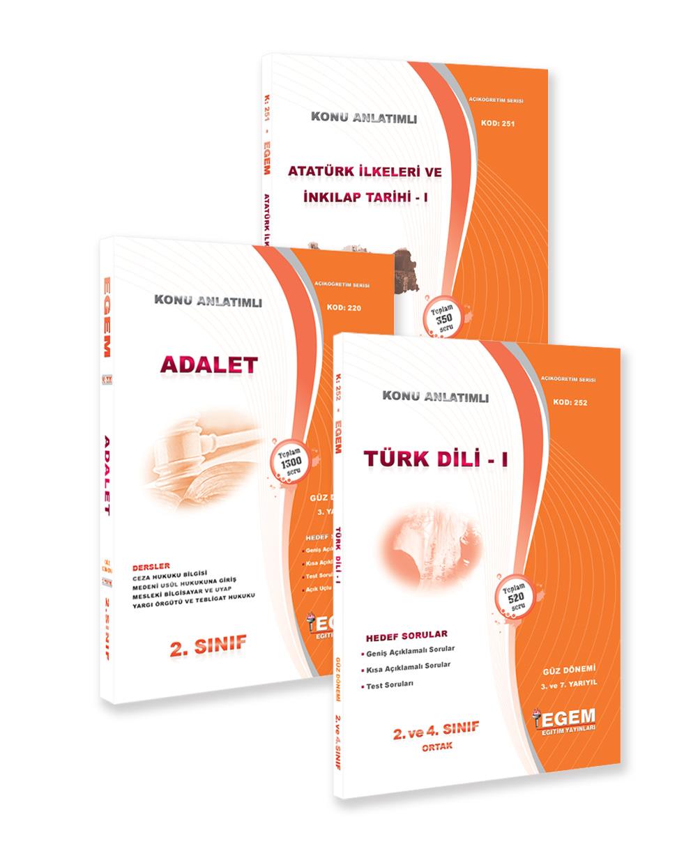 AÖF 2. SINIF ADALET GÜZ DÖNEMİ KONU ANLATIMLI SORU BANKASI -A.İ.İ.T I VE TÜRK DİLİ I