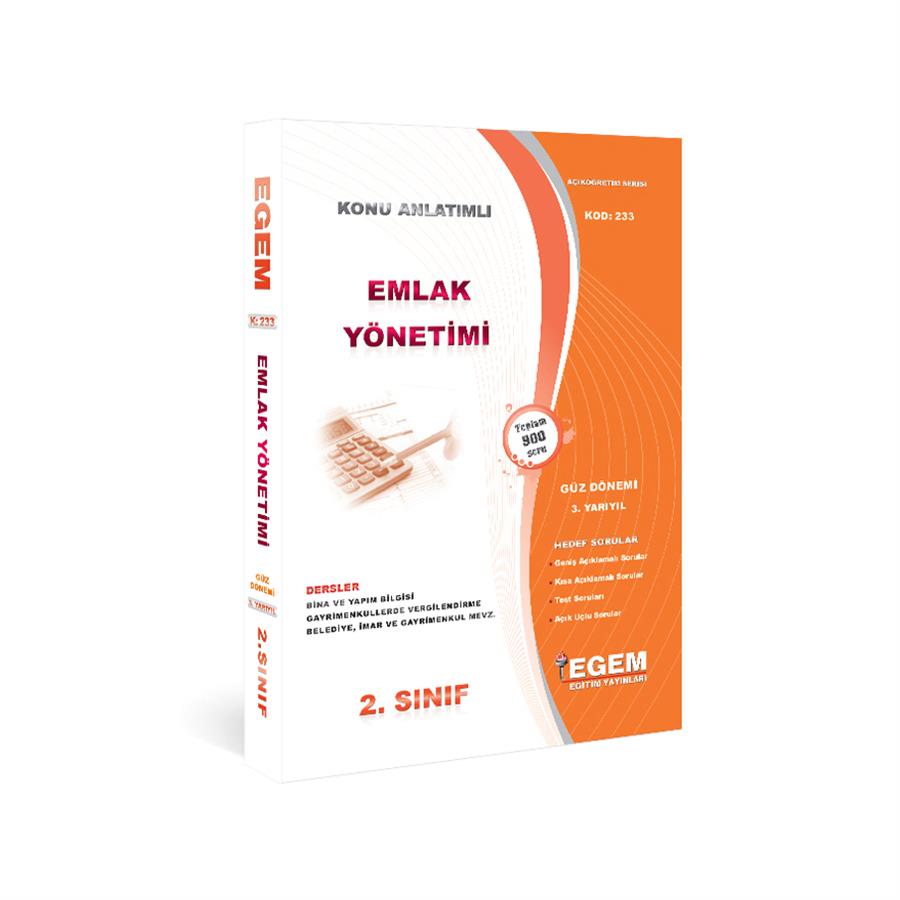 AÖF 2. SINIF EMLAK YÖNETİMİ GÜZ DÖNEMİ 3. YARIYIL KONU ANLATIMLI SORU BANKASI