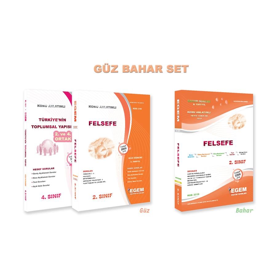 AÖF 2. SINIF FELSEFE GÜZ VE BAHAR DÖNEMİ 3. VE 4. YARIYIL KONU ANLATIMLI SORU BANKASI (SET)