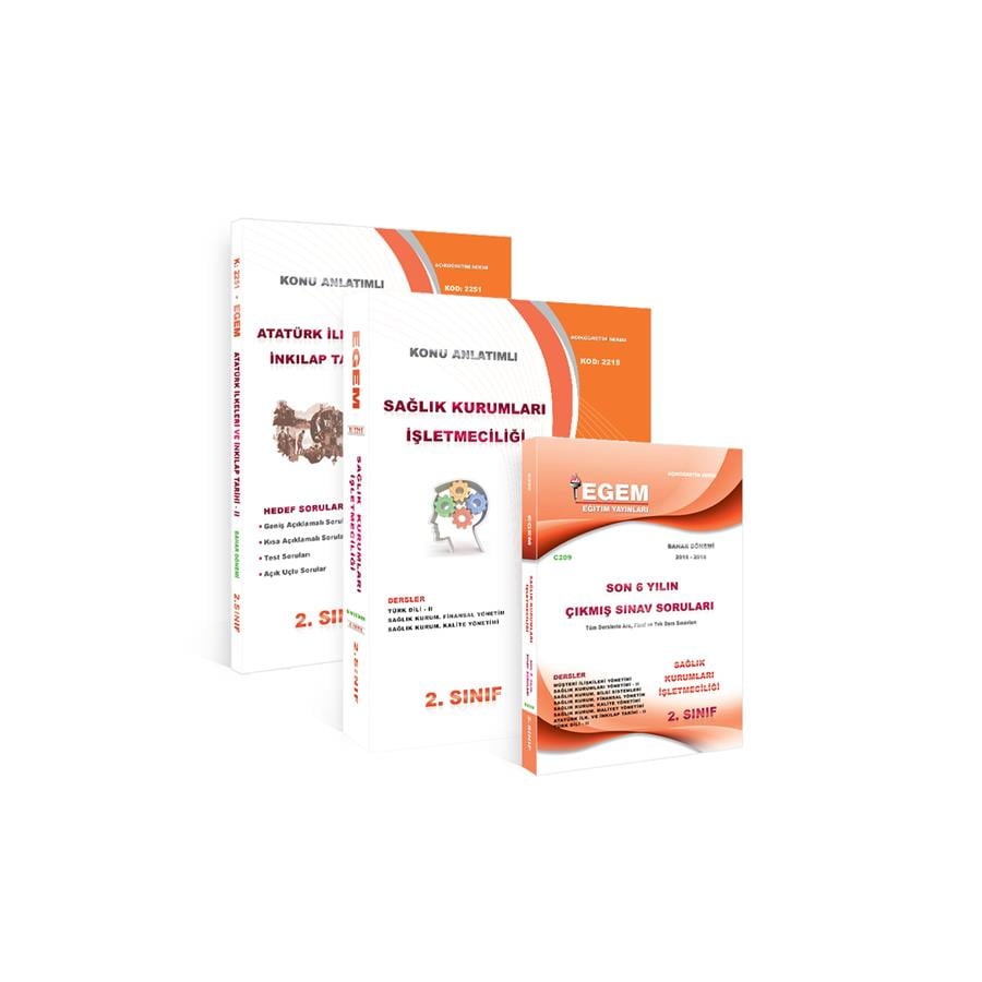 AÖF 2. SINIF SAĞLIK KURUMLARI İŞLETMECİLİĞİ BAHAR DÖNEMİ 4. YARIYIL KONU ANLATIMLI SORU BANKASI (SET)
