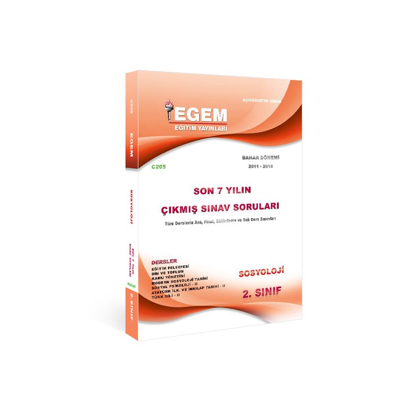 AÖF 2. SINIF SOSYOLOJİ BAHAR DÖNEMİ 4. YARIYIL  ÇIKMIŞ SINAV SORULARI 