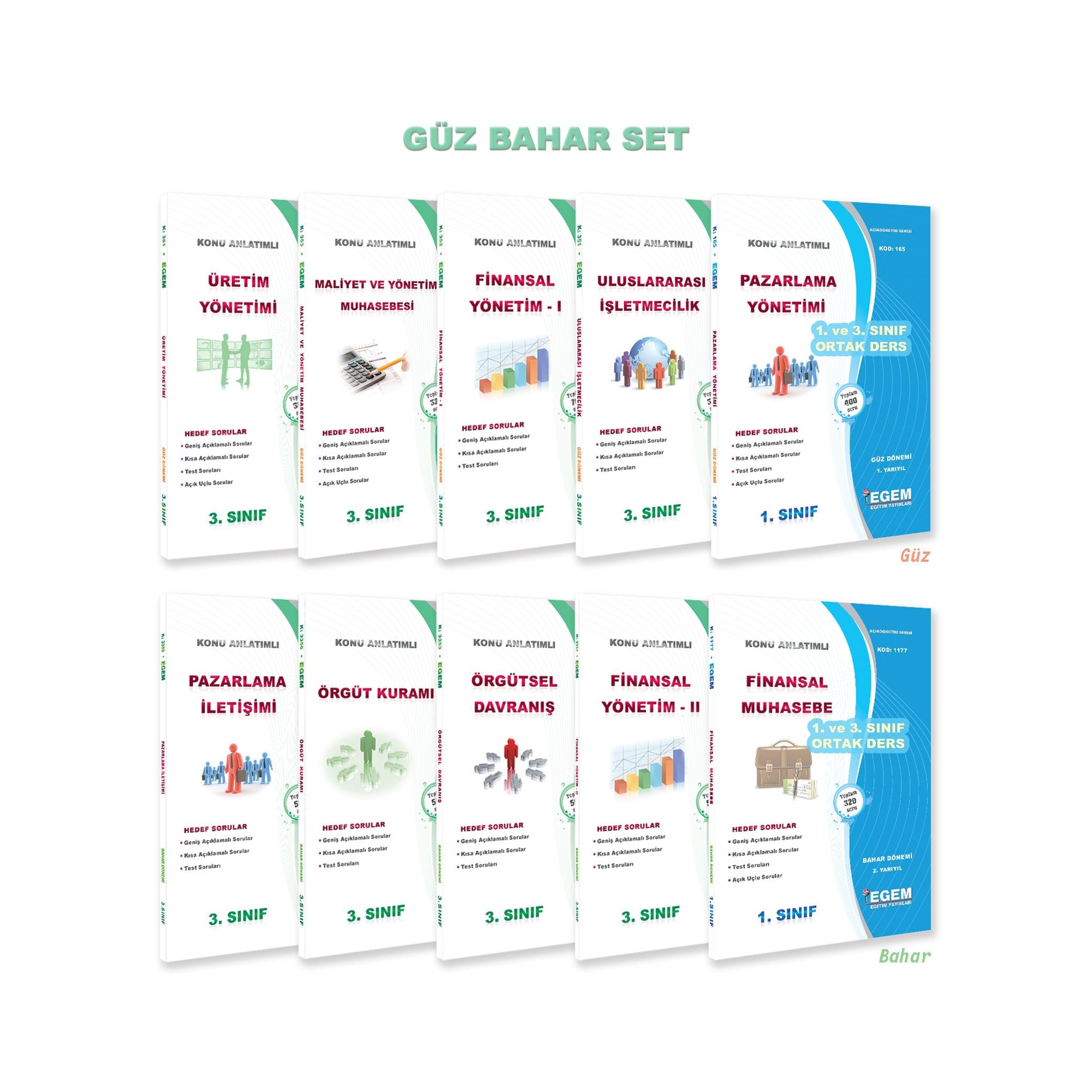 AÖF 3. SINIF İŞLETME GÜZ VE BAHAR DÖNEMİ KONU ANLATIMLI SORU BANKASI