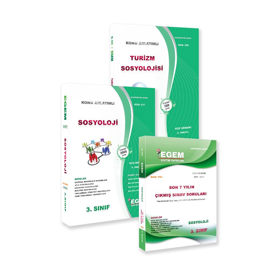 AÖF 3. SINIF SOSYOLOJİ GÜZ DÖNEMİ KONU ANLATIMLI SORU BANKASI VE ÇIKMIŞ SINAV SORULARI