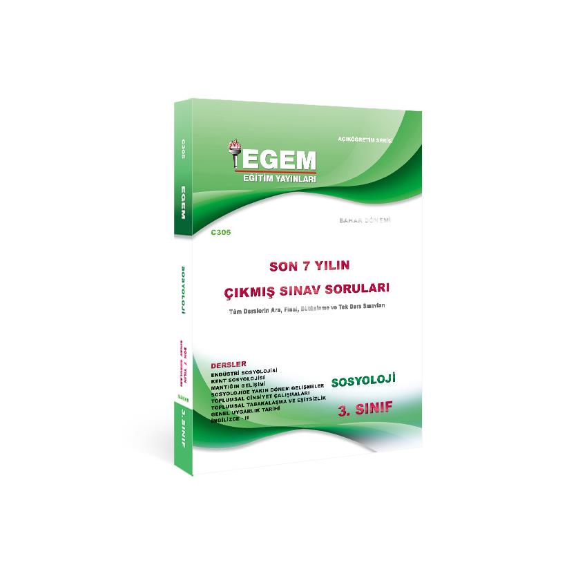 AÖF 3. SINIF SOSYOLOJİ BAHAR DÖNEMİ ÇIKMIŞ SINAV SORULARI
