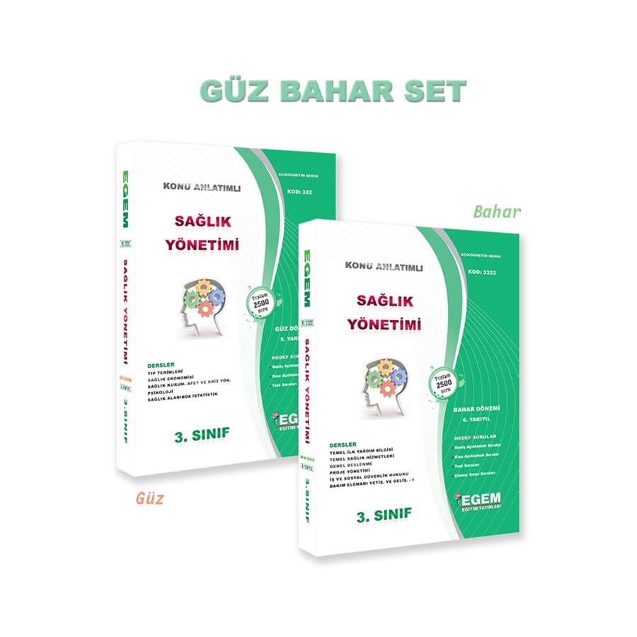 AÖF 3. SINIF SAĞLIK YÖNETİMİ GÜZ VE BAHAR DÖNEMİ KONU ANLATIMLI SORU BANKASI