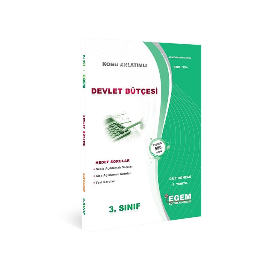 AÖF 3. SINIF DEVLET BÜTÇESİ GÜZ DÖNEMİ 5. YARIYIL KONU ANLATIMLI SORU BANKASI