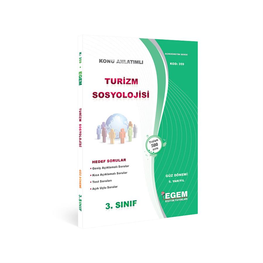 AÖF 3. SINIF TURİZM SOSYOLOJİSİ GÜZ DÖNEMİ 5. YARIYIL KONU ANLATIMLI SORU BANKASI