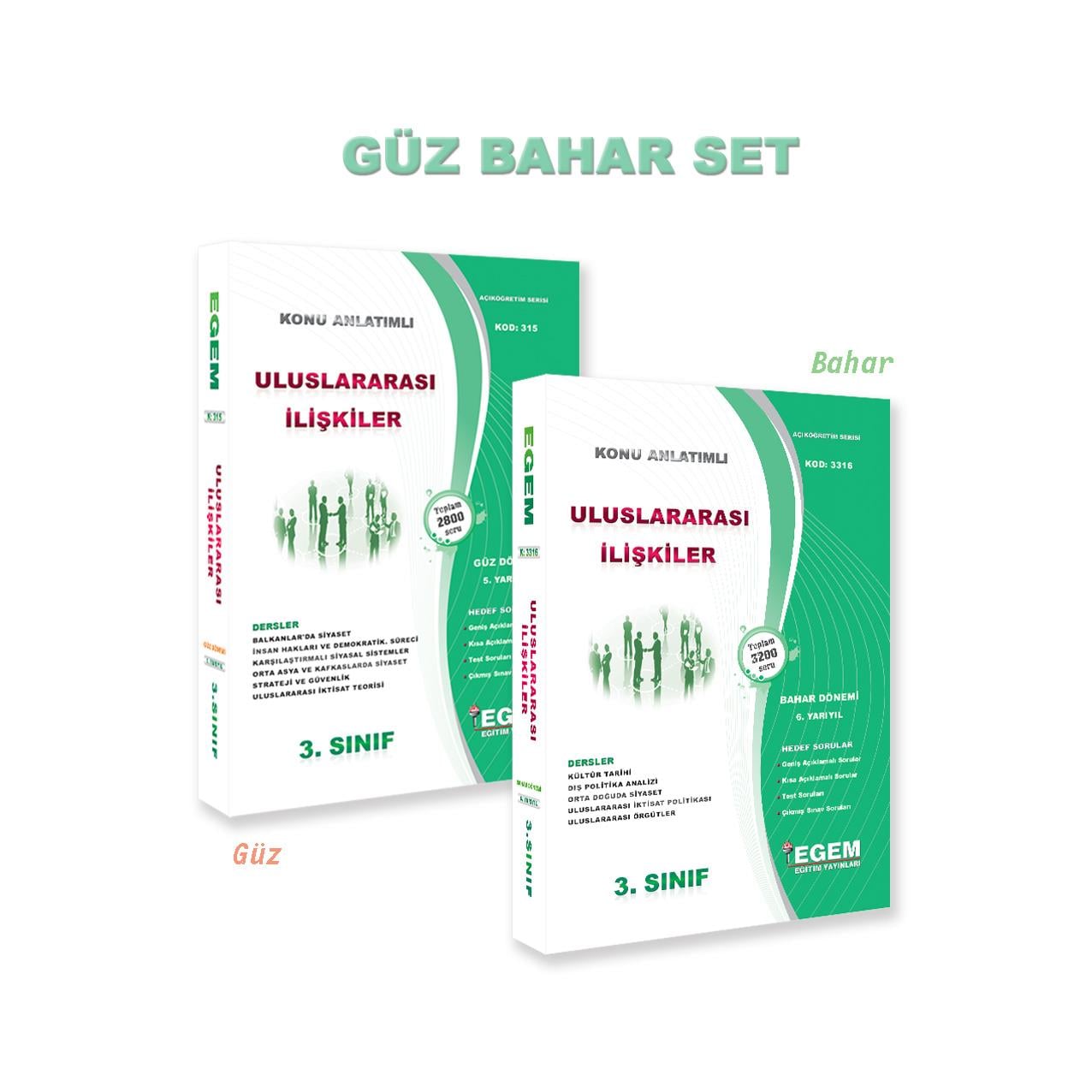 AÖF 3. SINIF ULUSLARARASI İLİŞKİLER GÜZ VE BAHAR DÖNEMİ 5. VE 6. YARIYIL KONU ANLATIMLI SORU BANKASI (SET)