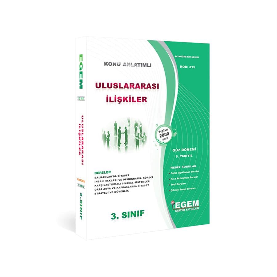 AÖF 3. SINIF ULUSLARARASI İLİŞKİLER GÜZ DÖNEMİ 5. YARIYIL  KONU ANLATIMLI SORU BANKASI