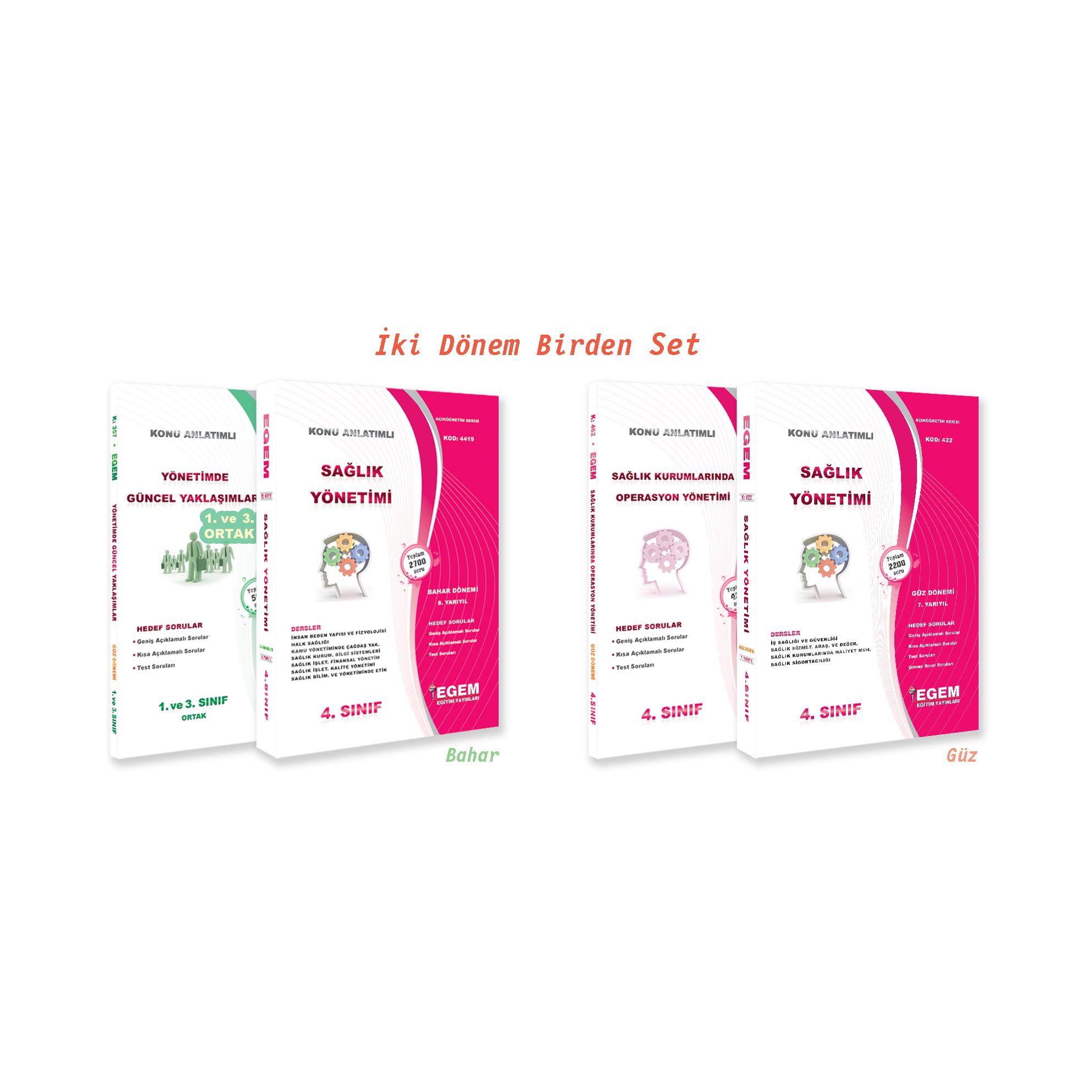 AÖF 4. SINIF SAĞLIK YÖNETİMİ GÜZ VE BAHAR DÖNEMİ KONU ANLATIMLI SORU BANKASI