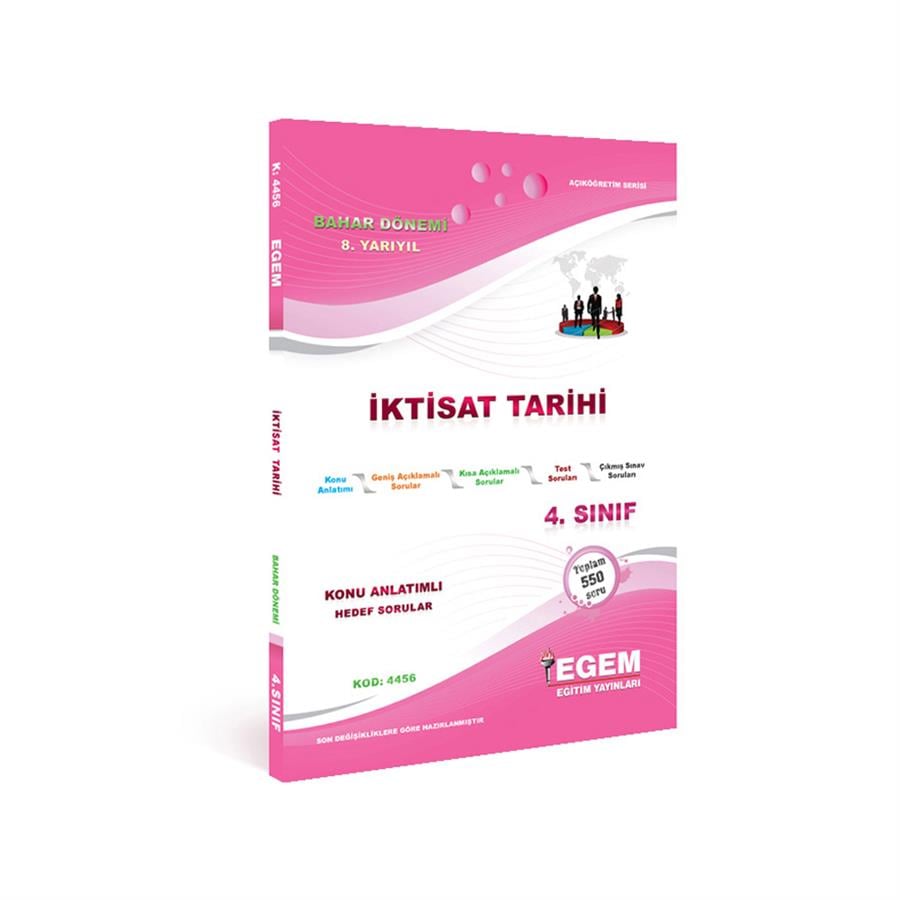 AÖF 4. SINIF İKTİSAT TARİHİ BAHAR DÖNEMİ 8. YARIYIL KONU ANLATIMLI SORU BANKASI