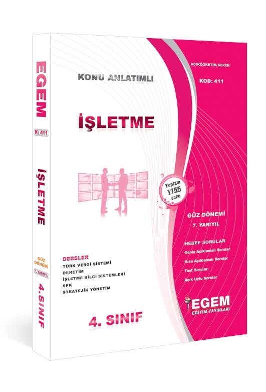 AÖF 4. Sınıf İşletme Güz Dönemi 7. Yarıyıl Konu Anlatımlı Soru Bankası
