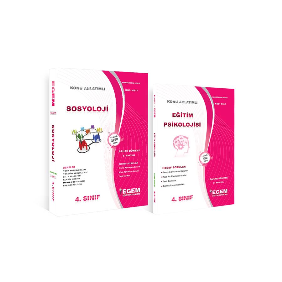 AÖF 4. SINIF SOSYOLOJİ BAHAR DÖNEMİ 8. YARIYIL KONU ANLATIMLI SORU BANKASI  (SET)