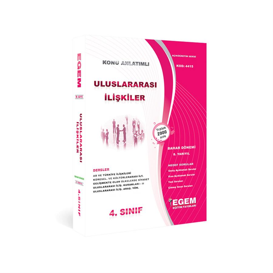 AÖF 4. SINIF ULUSLARARASI İLİŞKİLER BAHAR DÖNEMİ 8. YARIYIL KONU ANLATIMLI SORU BANKASI