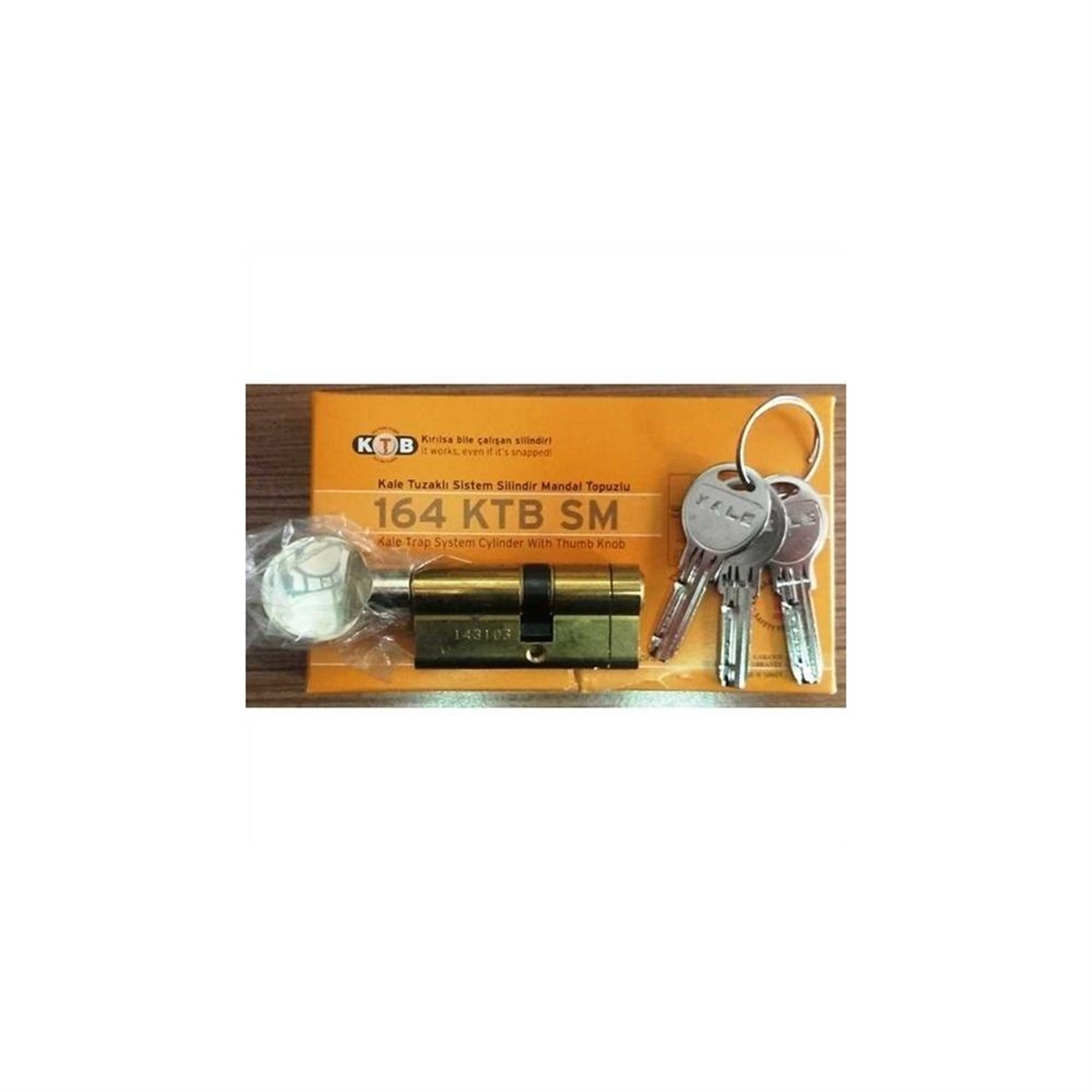KALE TUZAKLI SİSTEM BAREL MANDAL TOPUZLU 68 mm SARI K164KTBSM-3