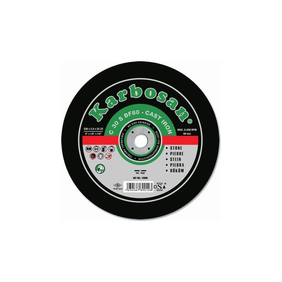KARBOSAN KESME TAŞI SC DÜZ 180x3.0x22