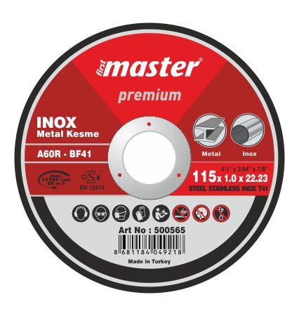 Master İnox Kesici Düz Premium 115x1.0x22