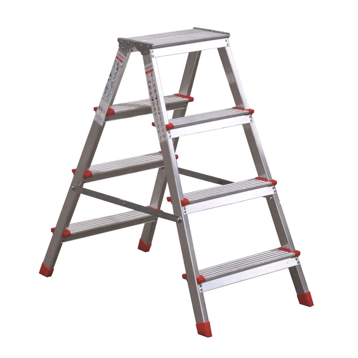 Merdiven Alüminyum 4 Basamaklı Çift Çıkışlı