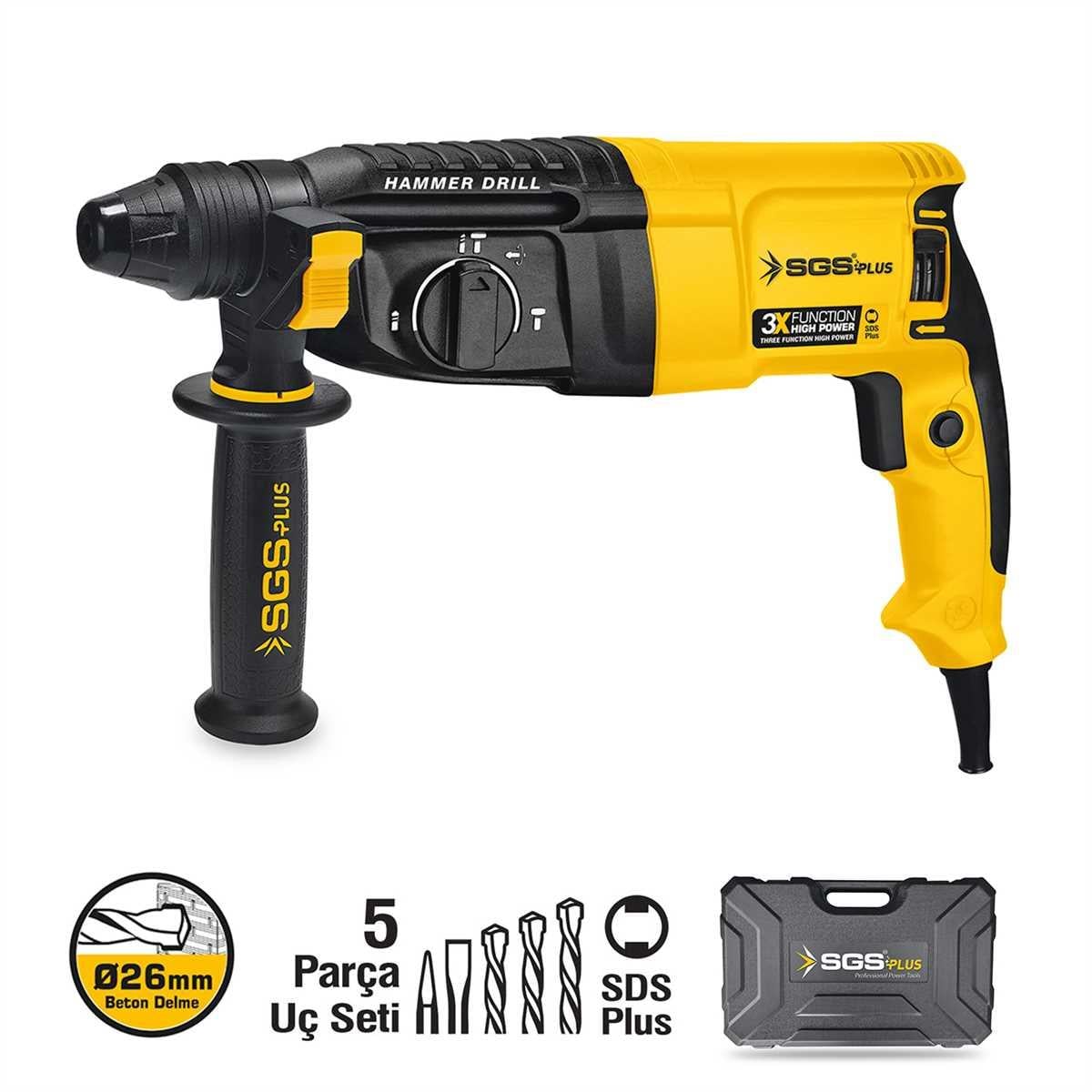 Sgs Kırıcı-Delici Matkap 800Watt 26mm 3 Kg (Sds Plus) SGS5177