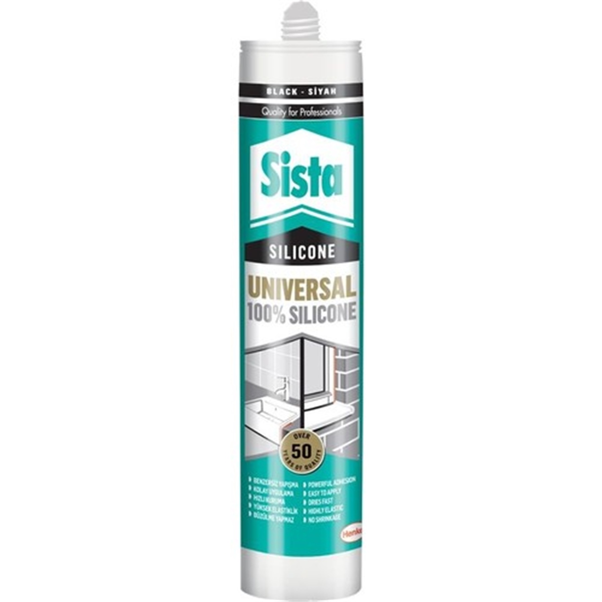 SİSTA UNİ. SİLİKON SİYAH 310ml