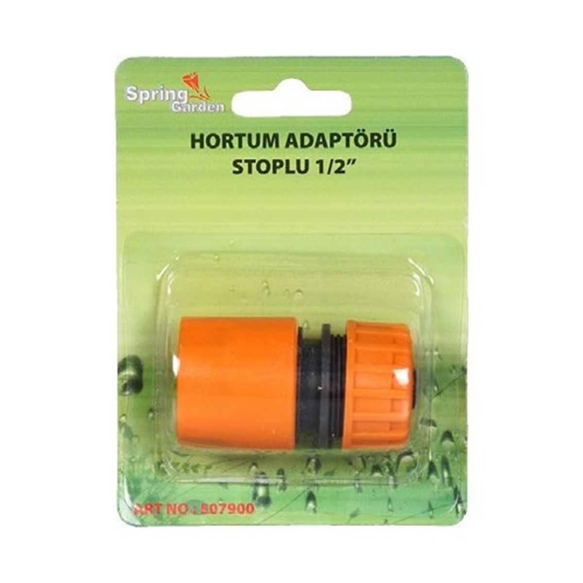 Spring Garden Hortum Adaptörlü Stoplu 1/2