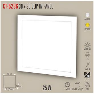30x30 Clipin Tavan Armatürü Günışığı
