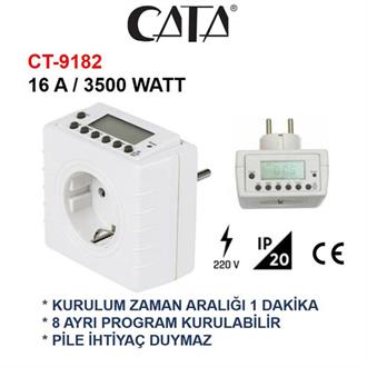 Cata Dijital Zaman Saati 3680W/16A CT-9182