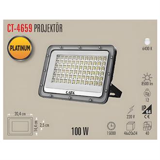CT-4659 100W Slim Led Projektör Beyaz