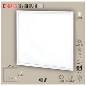 CT-5283 60x60 Panel Led Armatür Beyaz