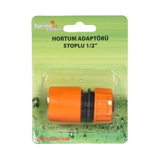 Spring Garden Hortum Adaptörlü Stoplu 1/2
