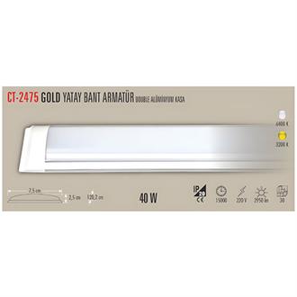 Yatay 120cm Armatür Beyaz 40w CT-2475