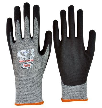 Aky Eldiven Micro Foam Siyah 1/2 No:10